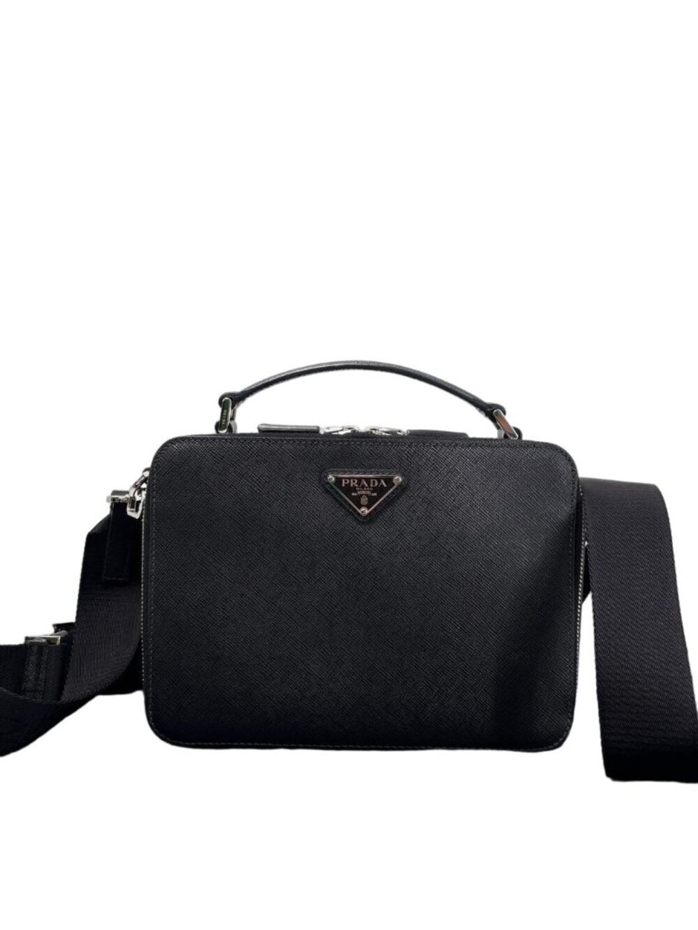 Prada Saffiano Shoulder Bag Black